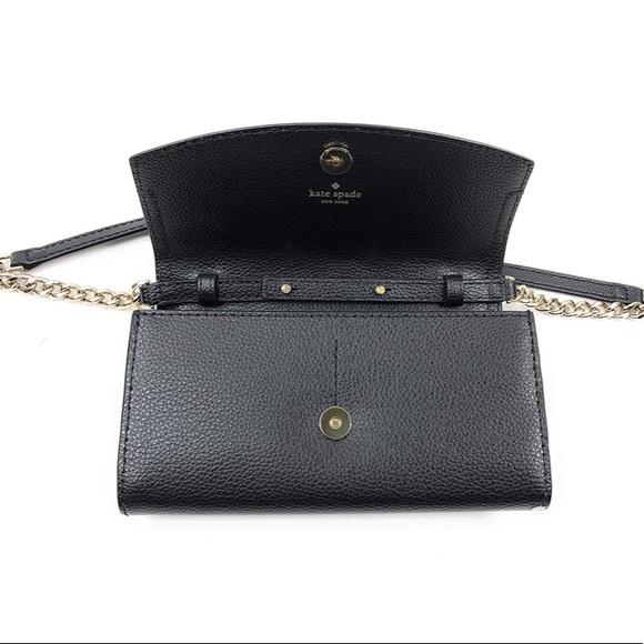Kate spade black Eva wallet on chain NWT - Picture 5 of 6